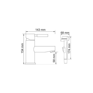 Современный  Для раковины Wasser Kraft Main Main 4108