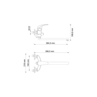 Современный  Для ванны Wasser Kraft Rossel Rossel 2802L