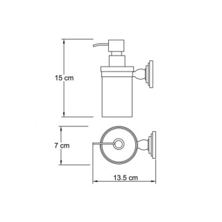 Дозатор для жидкого мыла  Wasser Kraft Isar K-7300