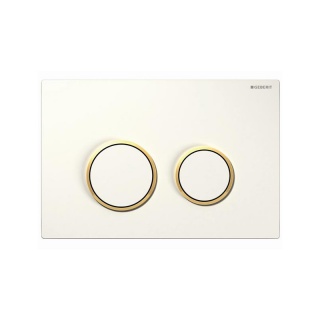 Кнопка смыва для унитаза  Geberit Sigma Sigma 20 115.778.KK.1 белая с золотом