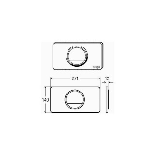 Кнопка смыва для унитаза  Viega  Visign for Style 13 654504 хром