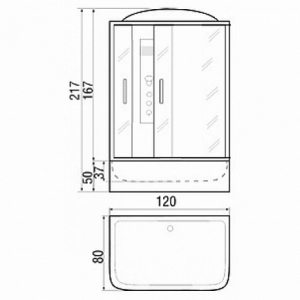 С гидромассажем  River Vitim 120/80/50 ТН