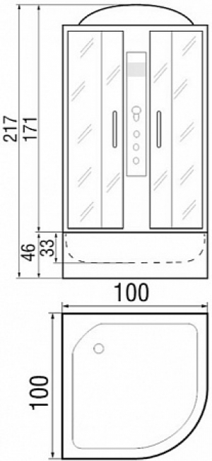 С гидромассажем  River TEMZA 100/46 MT