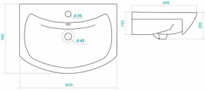 Тумба с раковиной  Style Line, 