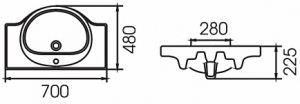 Тумба с раковиной  Style Line, 