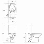Напольные  Cersanit компакт Carina new clean on 011