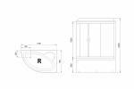 С гидромассажем  Royal Bath RB 140ALP-T (прозрачное) правая