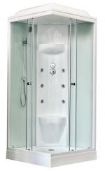 С гидромассажем  Royal Bath RB 80HP7-WT (белое/прозрачное)