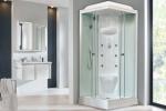 С гидромассажем  Royal Bath RB 80HP7-WT (белое/прозрачное)