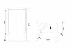 С гидромассажем  Royal Bath RB 8100BP2-T (прозрачное) левая