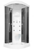 С гидромассажем  Royal Bath RB 90HK7-BT (черное/прозрачное)