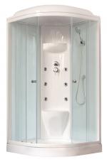 С гидромассажем  Royal Bath RB 90HK7-WT (белое/прозрачное)