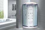 С гидромассажем  Royal Bath RB 100HK7-WT-CH (белое/прозрачное)