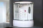 С гидромассажем  Royal Bath RB 150ALP-T-CH (прозрачное) левая