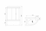 С гидромассажем  Royal Bath RB 170ALP-C-CH (матовое) левая