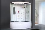 С гидромассажем  Royal Bath RB 170ALP-T-CH (прозрачное) правая