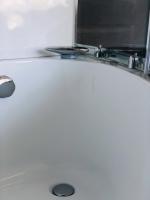 С гидромассажем  Royal Bath RB 170ALP-T-CH (прозрачное) правая