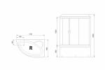 С гидромассажем  Royal Bath RB 170ALP-T-CH (прозрачное) правая