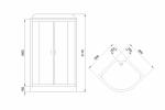 С гидромассажем  Royal Bath RB 90HK2-T-CH (прозрачное)