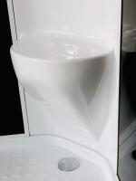 С гидромассажем  Royal Bath RB 90HK7-BT-CH (черное/прозрачное)