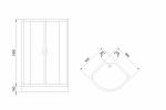 Душевой угол  Royal Bath 90HK-C-CH (матовое)