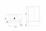 Душевой угол  Royal Bath 8120BP-T-CH (прозрачное) правый