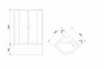 Душевой угол  Royal Bath 100BK-C-CH (матовое)