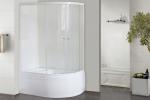 Душевой угол  Royal Bath 8120BK-T (прозрачное) левый