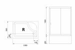 Душевой угол  Royal Bath 8100BP-C (матовое) правый