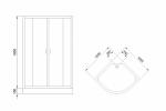 Душевой угол  Royal Bath 100HK-T (прозрачное)