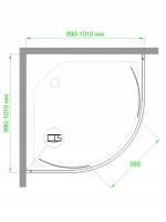 Душевой угол  Royal Bath HKD-T-CH 100х100х185 (прозрачное)