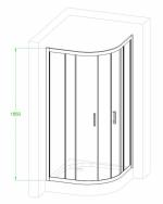 Душевой угол  Royal Bath HKD-T-CH 100х100х185 (прозрачное)