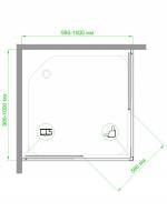 Душевой угол  Royal Bath HPD-C 100х100х185 (матовое)