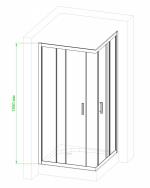 Душевой угол  Royal Bath HPD-C 100х100х185 (матовое)