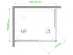 Душевой угол  Royal Bath HPD-T 100х80х185 (прозрачное)