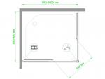 Душевой угол  Royal Bath HPD-T 100х90х185 (прозрачное)