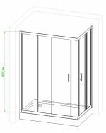 Душевой угол  Royal Bath HPD-T 120х80х185 (прозрачное)