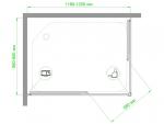 Душевой угол  Royal Bath HPD-C 120х90х185 (матовое)
