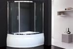 Штора на ванну  Royal Bath 150ALP-T-CH (хром/6мм прозрачное)