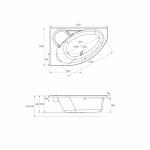 Акриловые  Cersanit KALIOPE 153x100 правая