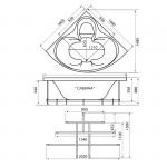 Акриловые  Тритон Triton Сабина 160x160см угловая