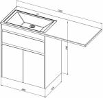 Тумба с раковиной  Aquanet, 