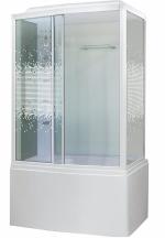 С гидромассажем  Niagara NG-307-01L (1200х800х2200) высокий поддон(50см) стекло МОЗАИКА