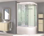 С гидромассажем  Niagara NG-310-01LN (1200х800х2200) высокий поддон(48см) стекло МОЗАИКА