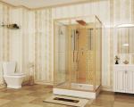 Обычные  Niagara NG-7711GBK (900x1200х2100) низкий поддон стенки ЗОЛОТО БЕЗ КРЫШИ 5 мест