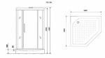 Обычные  Niagara NG-7717GBK (1000x1000х2100) низкий поддон стенки ЗОЛОТО БЕЗ КРЫШИ 4 места