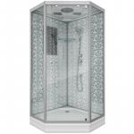 Обычные  Niagara NG-7702DW (1000x1000х2100)  низкий поддон (15см) стенки БЕЛЫЕ 3 места
