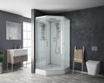 Обычные  Niagara NG- 6002-01D (1000х1000х2200) низкий поддон (16 см) стекло ПРОЗРАЧНОЕ, 4 места