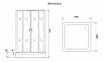 Обычные  Niagara NG- 6902-01Q BLACK (1000х1000х2100) низкий поддон(16 см) стекло ТОНИРОВАННОЕ, 4 места