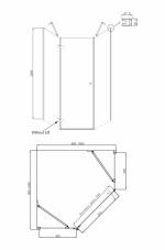 Душевое ограждение  Ambassador Diamond 12011112L (1000x1000x2000), 1 место